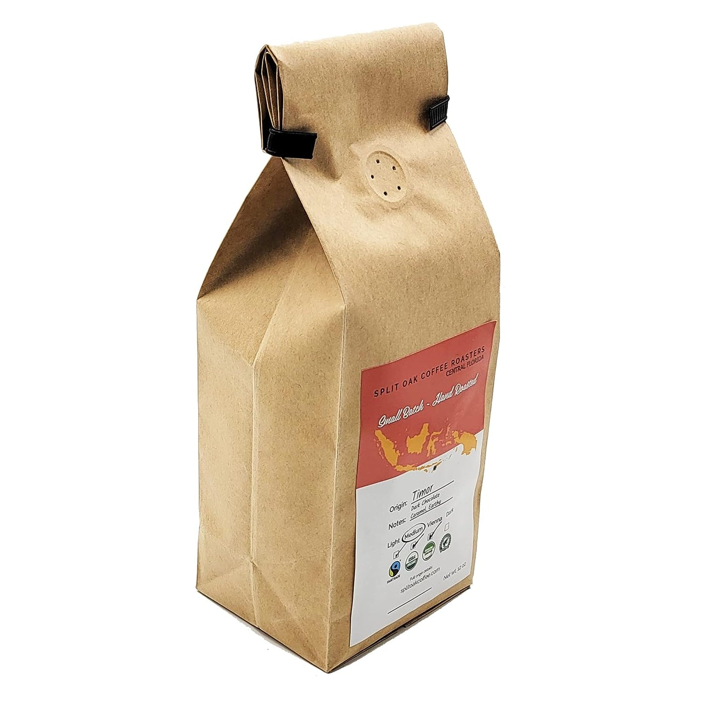3 Pack Organic Timor Roasted Whole Coffee Beans 12oz, Medium Roasted Coffee, Syrupy Notes, Dark chocolate, Small Batches, Fair Trade