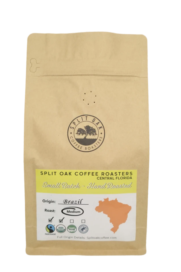 Organic Brazil Whole Bean - Medium Roast – Split Oak Coffee Roasters