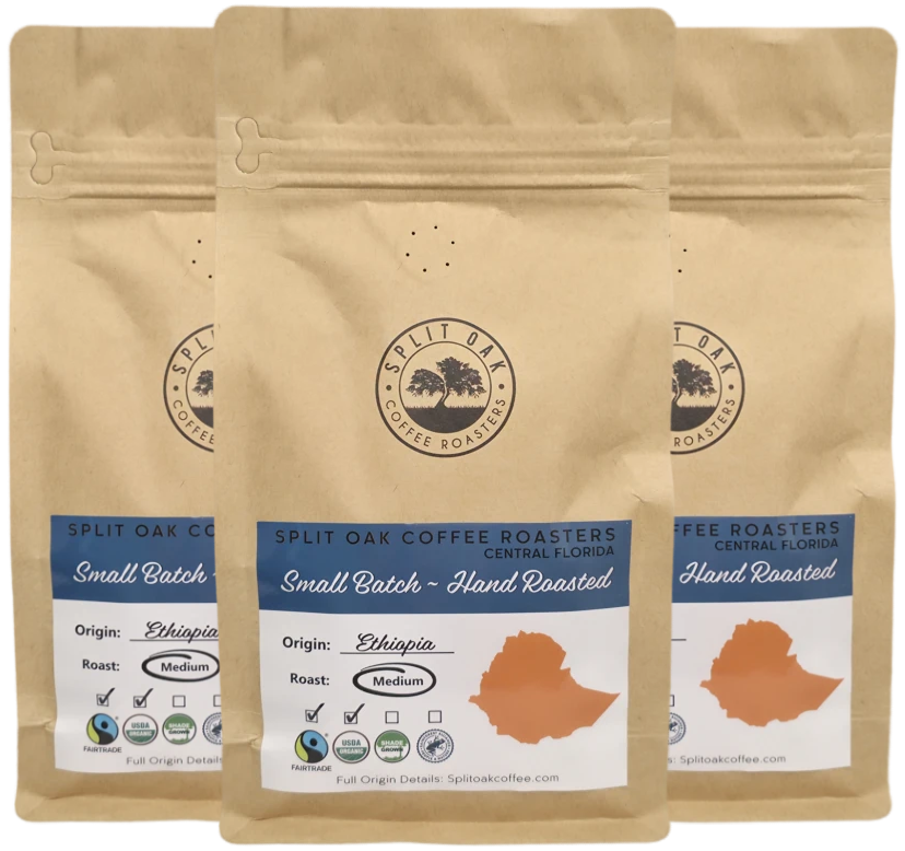3 Pack Ethiopian Coffee Roasted Whole Beans 12oz – Split Oak
