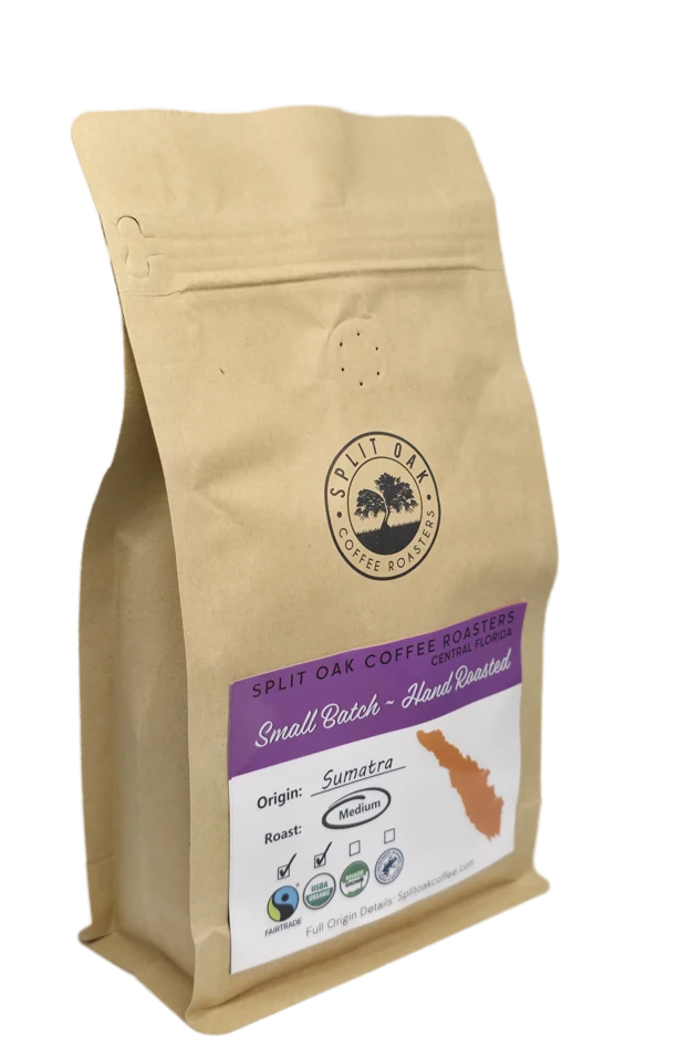 3 Pack Organic Sumatra Coffee, Medium Roast Chocolate , Hand Roasted, Whole Beans, Indonesian Coffee, Fair Trade Certified