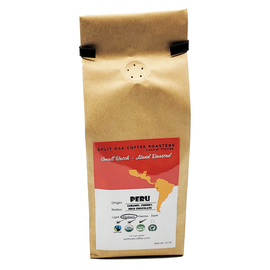 Organic Peru Whole Bean Coffee 12oz, Medium Roast