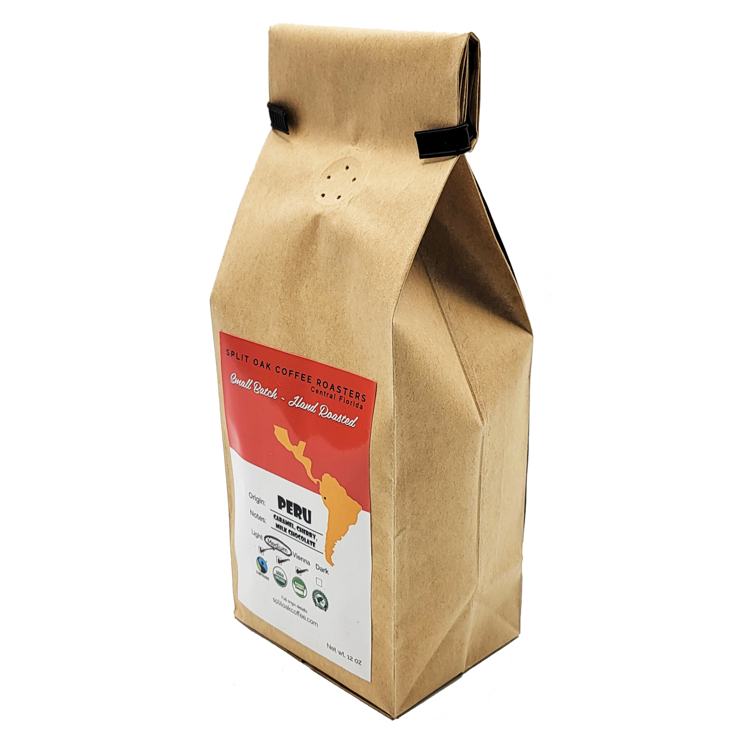 Organic Peru Whole Bean Coffee 12oz, Medium Roast