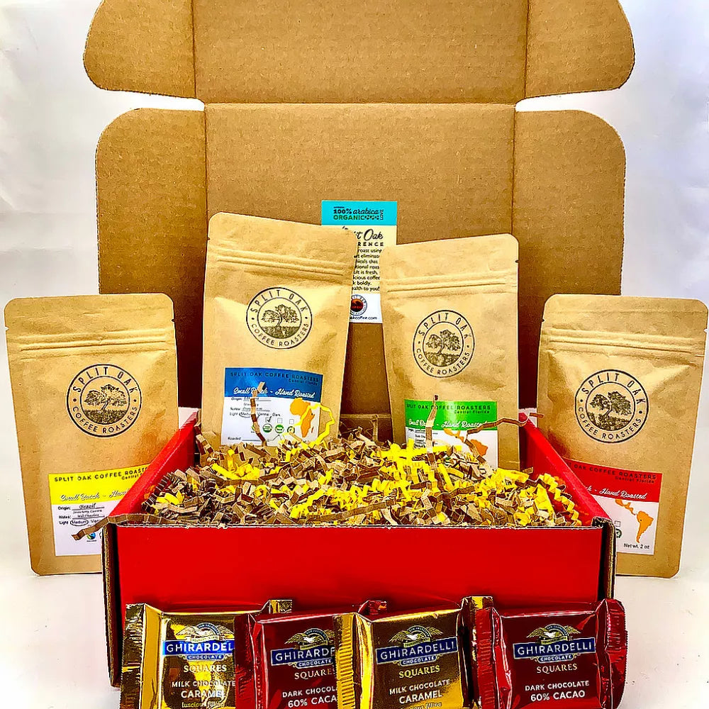 Coffee & Chocolate Gift Set - 4 Assorted Coffee Bags and 4 Assorted Chocolates