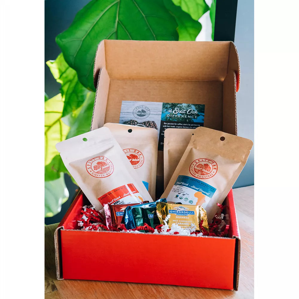 Coffee & Chocolate Gift Set - 4 Assorted Coffee Bags and 4 Assorted Chocolates