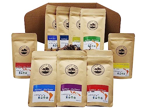 9 Pack Coffee Gift Box Set Assorted Coffees 2oz . Sumatra Timor Colombia Ethiopia Honduras Mexico Guatemala Brazil Peru. All Amazing Coffee from all Over the World