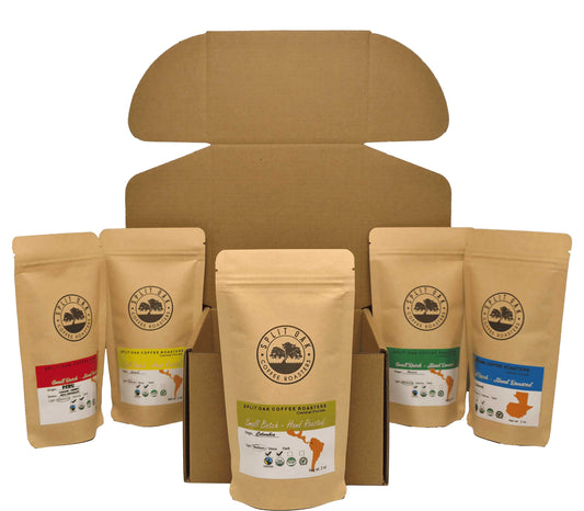 Coffee 5 Pack Coffee Gift Set Las Americas. Gourmet Organic Medium Roast whole Bean Coffee with Best Beans From Mexico, Guatemala, Peru, Colombia and Brazil
