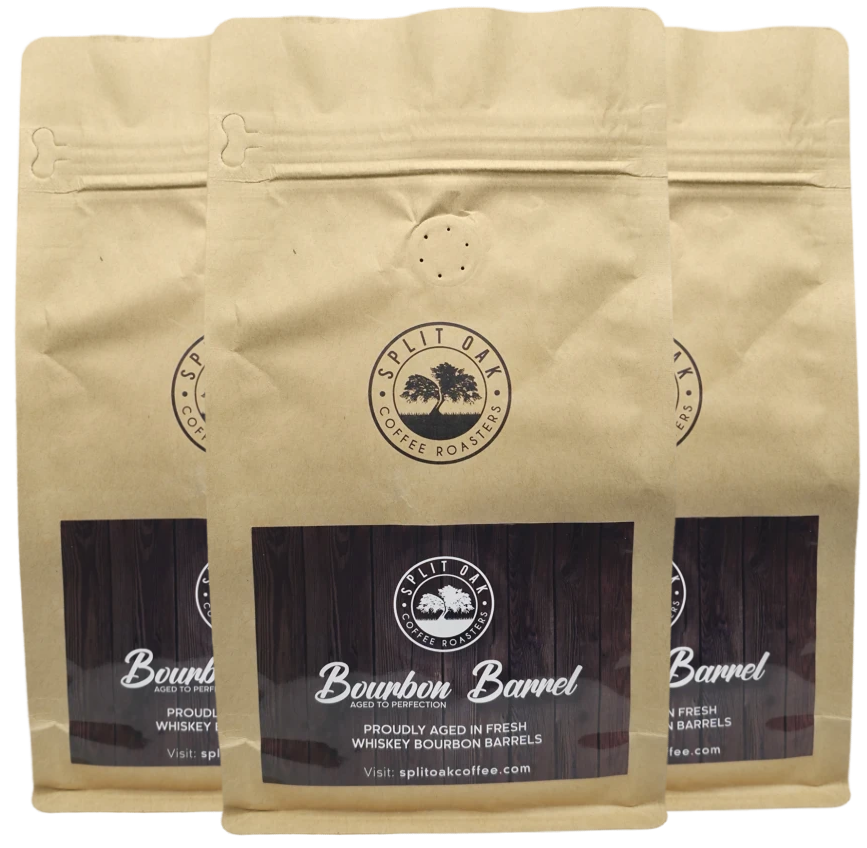 3 Pack Organic Bourbon Barrel Roasted Coffee Beans 10oz, Limited Edition Barrel