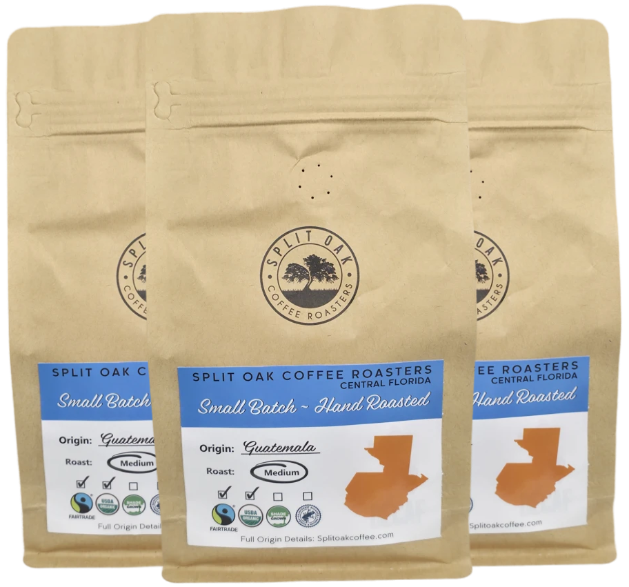 3 Pack Organic Guatemala Huehuetenango Whole Coffee Beans, Fair Trade, Medium Roast, Single Origin, Shade Grown, Fresh Roasted, Arabica