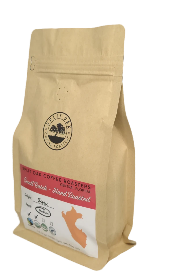 Organic Peru Whole Bean Coffee, Medium Roast