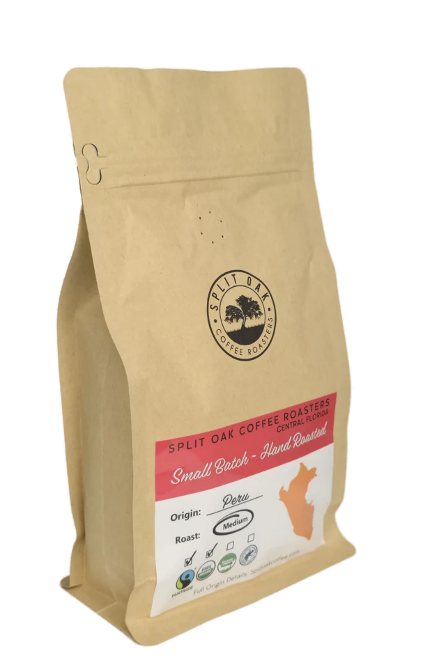 Organic Peru Whole Bean Coffee, Medium Roast