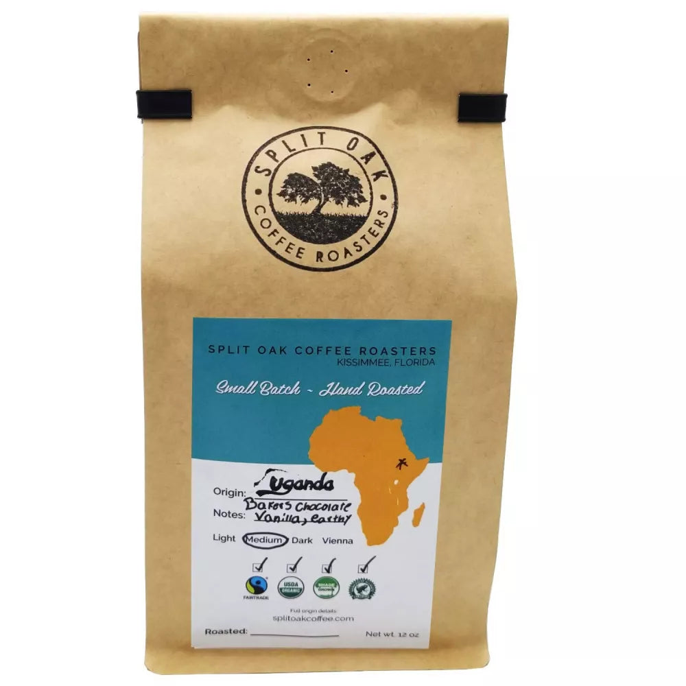 3 Pack Uganda Roasted Artisan Coffee Beans Organic 12oz, Espresso Arabica, Vanilla Flavor, Whole Beans, Hand Roasted, Sustainable, Complex
